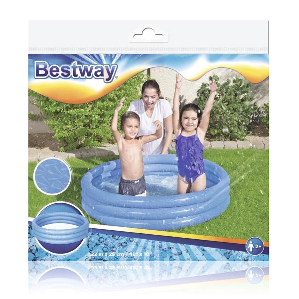 BESTWAY KIDS POOL 122X25 cm MONOCHROME BLUE