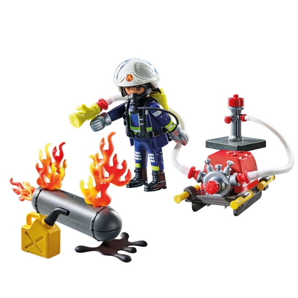 PLAYMOBIL ACTION HEROES ΠΥΡΟΣΒΕΣΤΗΣ ΜΕ ΑΝΤΛΙΑ ΝΕΡΟΥ