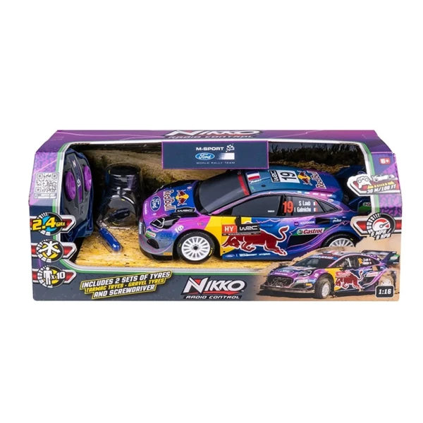 NIKKO ΤΗΛΕΚΑΤΕΥΘΥΝΟΜΕΝΟ ΑΥΤΟΚΙΝΗΤΟ WRC RED BULL NIGHT MODE ΜΕ EXTRA ΛΑΣΤΙΧΑ