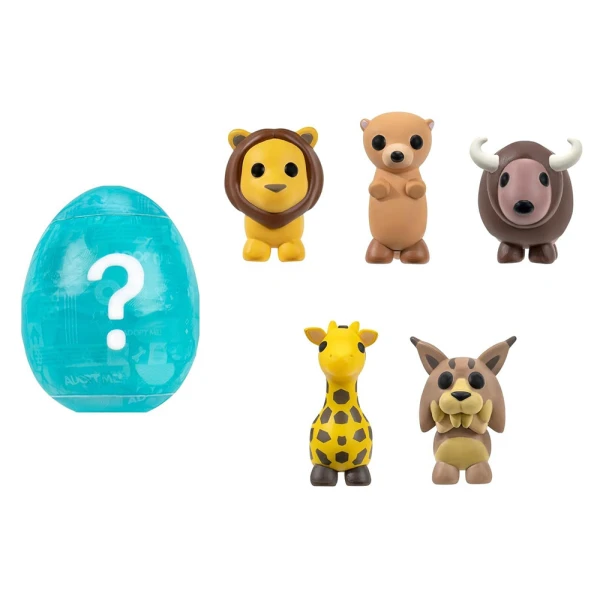 ADOPT ME FIGURES 6 pcs WILD ANIMALS AND EGG WITH SURPPRISE FIGURE