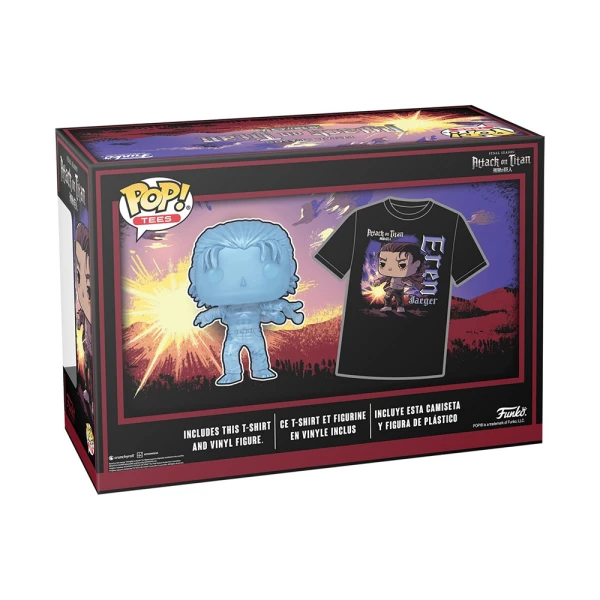 FUNKO POP & TEE! ΕΝΗΛΙΚΩΝ ATTACK ON TITAN FINAL SEASON ΦΙΓΟΥΡΑ ΒΙΝΥΛΙΟΥ EREN JAEGER (WITH MARKS) ΚΑΙ ΜΠΛΟΥΖΑΚΙ (SMALL)
