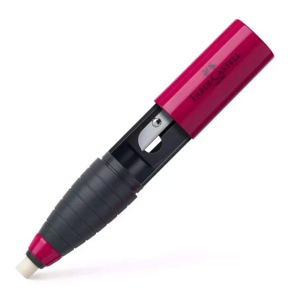 FABER-CASTELL ΞΥΣΤΡΑ-ΓΟΜΑ COMBI ΦΟΥΞΙΑ & ΜΠΛΕ