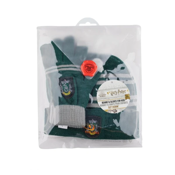 HARRY POTTER KIDS SET HAT AND GLOVES SLYTHERIN
