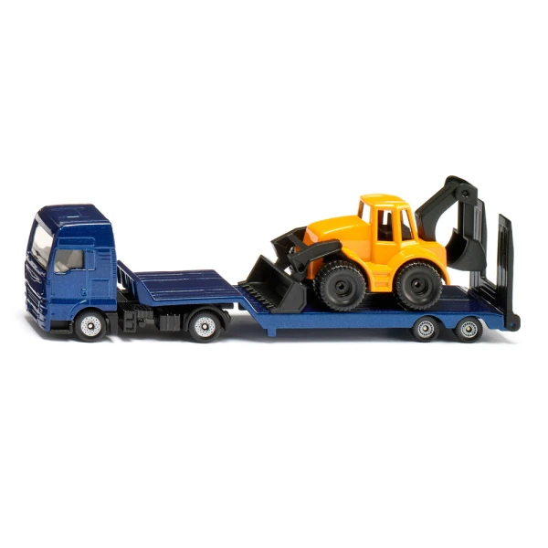 SIKU MAN LORRY WITH BACKHOE LOADER 1:87