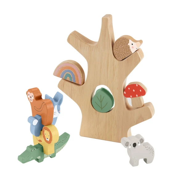FISHER PRICE WOODEN EDUCATIONAL BALANCE TREE