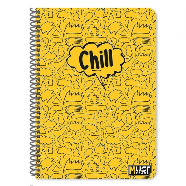 MUST TEAM SPIRAL NOTEBOOK A4 3-SUBJECT 90 SHEETS – QUOTES (4 DESIGNS)