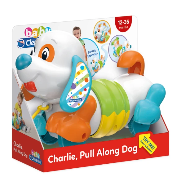 BABY CLEMENTONI ΒΡΕΦΙΚΟ ΠΑΙΧΝΙΔΙ ΣΚΥΛΑΚΙ PULL ALONG ΤΣΑΡΛΙ ΓΙΑ 12-36 ΜΗΝΩΝ