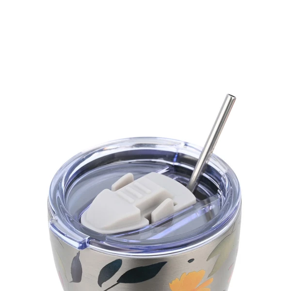 ESTIA HOME ART COFFEE MUG 350ml - SILVER BOTANIC