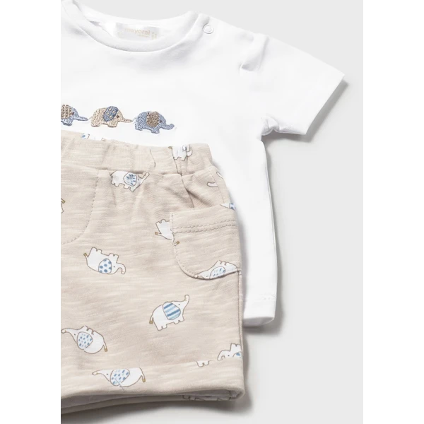 MAYORAL SET COTTON JERSEY 4 PIECES SOFT BLUE