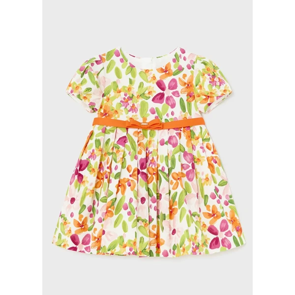 MAYORAL DRESS SATIN PRINTED MULTICOLOURED