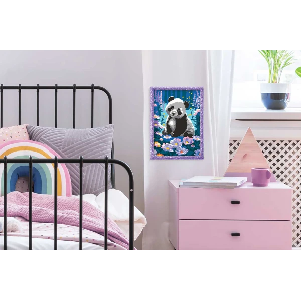 HAPPIHOBBI PAINT & FRAME BY NUMBERSDREAMY PANDA FOR 9+ YEARS