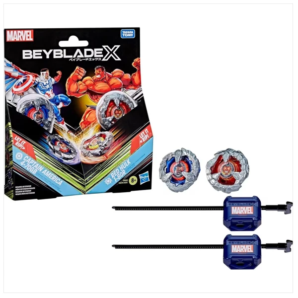 BEYBLADE X MARVEL COLLAB MULTIPACK CAPTAIN AMERICA & RED HULK