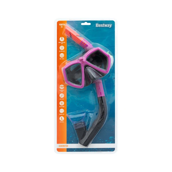 BESTWAY SET MASK & SNORKEL DOMINATOR PINK-BLACK