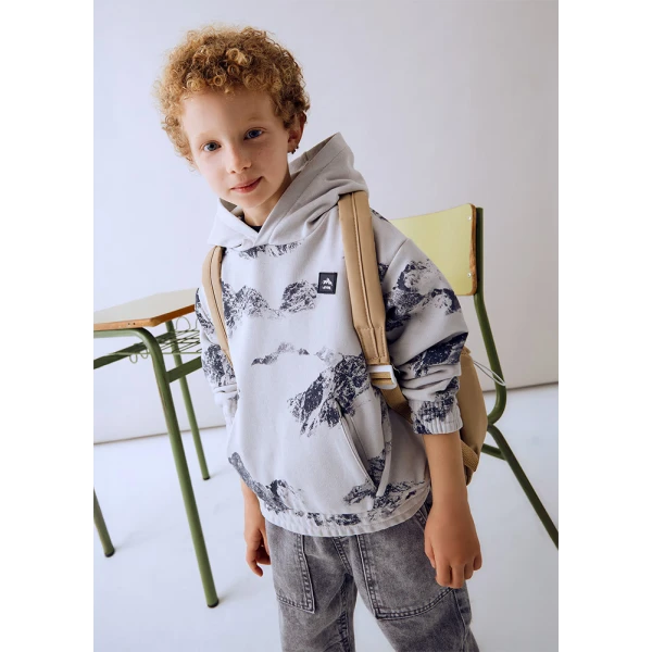 MAYORAL SWEATSHIRT PRINTED GREY SILVER
