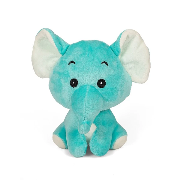 PLUSH ANIMALS 18 cm WITH RATTLE - 6 DESIGNS