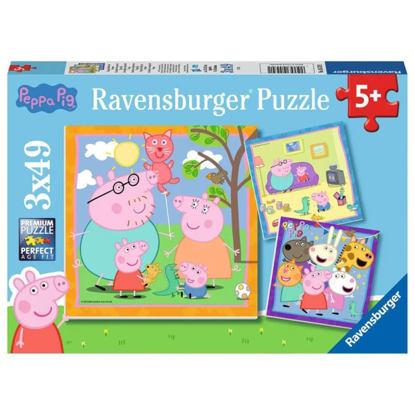 RAVENSBURGER ΠΑΖΛ 3X49 τεμ. PEPPA ΤΟ ΓΟΥΡΟΥΝΑΚΙ