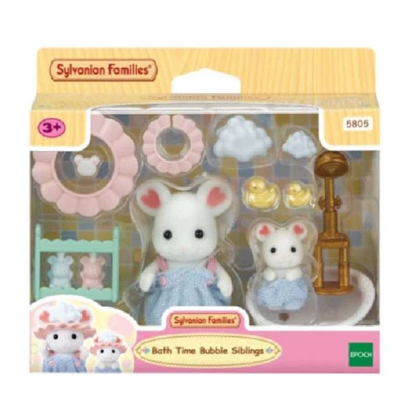 THE SYLVANIAN FAMILIES BATH TIME BUBBLE SIBLINGS