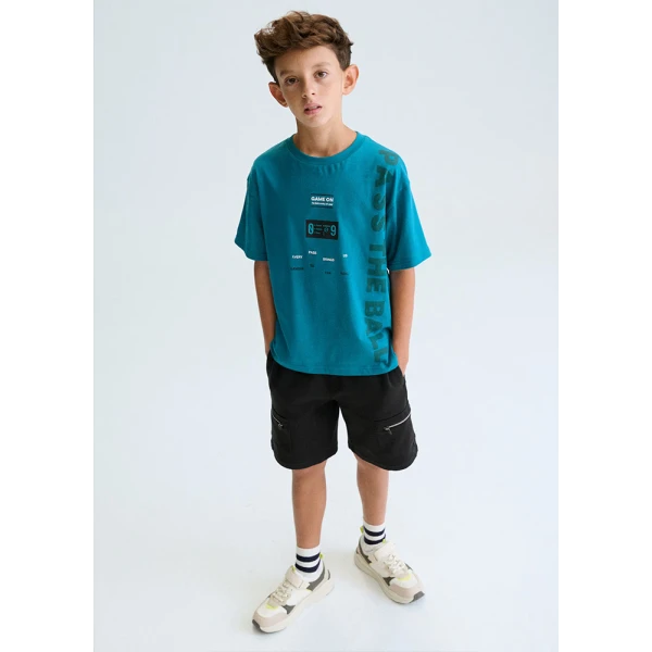 MAYORAL BLOUSE SHORT SLEEVES SPORT AQUA 