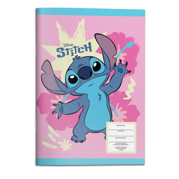 STAPLED NOTEBOOK 17X25 cm 40 SHEETS LILO & STITCH - 2 DESIGNS