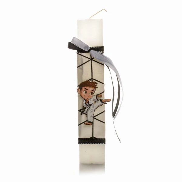 FEELING WOOD HANDMADE CANDLE KARATE BOY