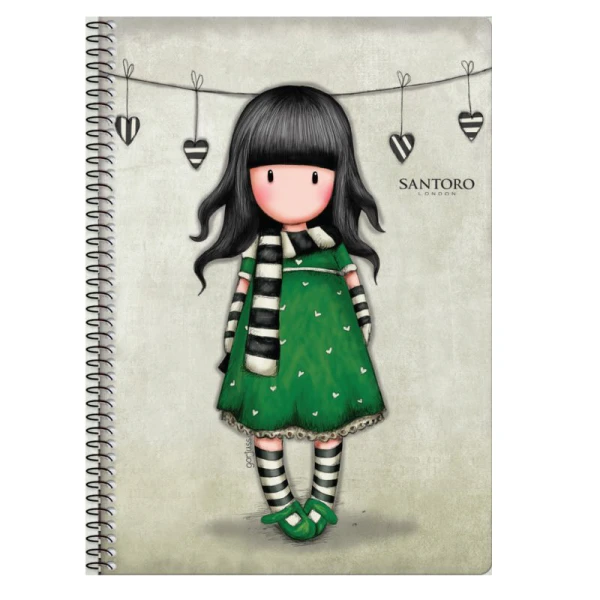 GORJUSS SPIRAL NOTEBOOK 3 SUBJECTS 21X29 - 4 DESIGNS