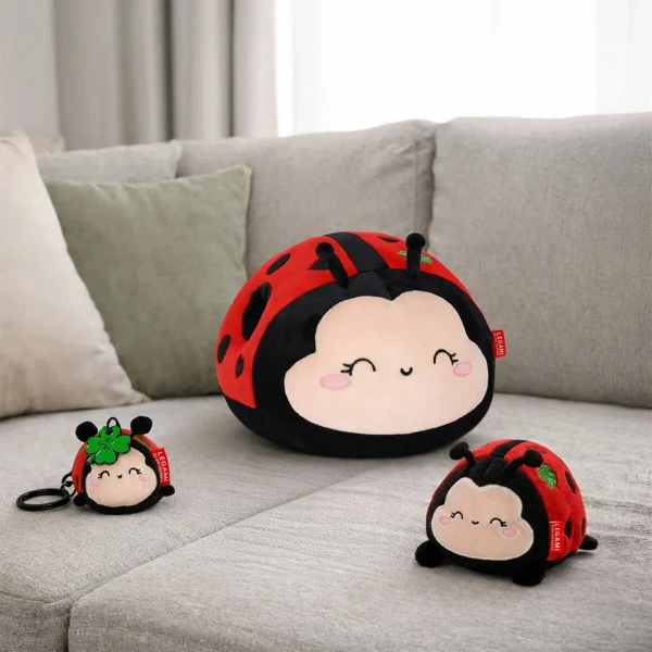 LEGAMI KEY RING SUPER SOFT PLUSH LADYBUG