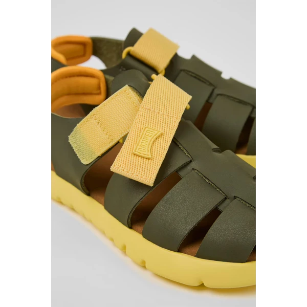 CAMPER KIDS SANDALS BOY ORUGA YELLOW-GREEN
