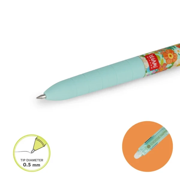 LEGAMI MAKE MISTAKES - 3-COLOUR ERASABLE GEL PEN - FLOWERS