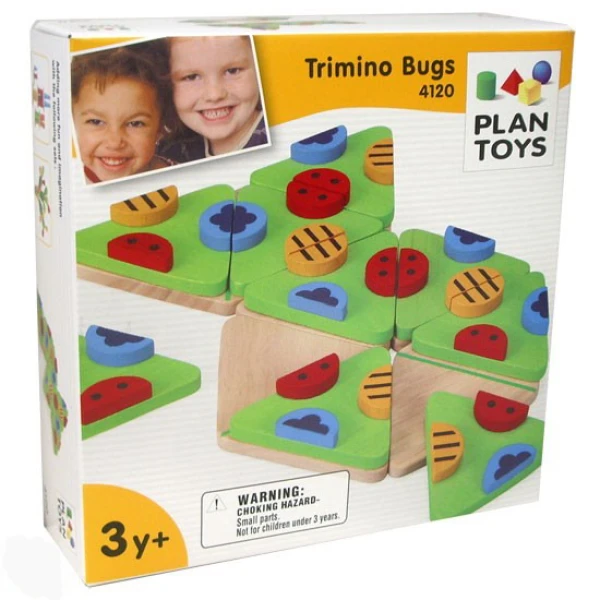 WOODEN GAME PLAN TOYS TRIMINO BUGS