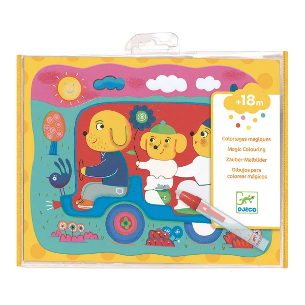 DJECO DRAWING WITH WATER MARKER ANIMALS AND VEHICLES