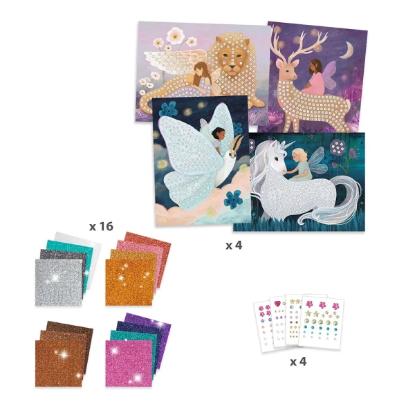 DJECO MOSAIC CONSTRUCTION UNICORN WITH GLITTER