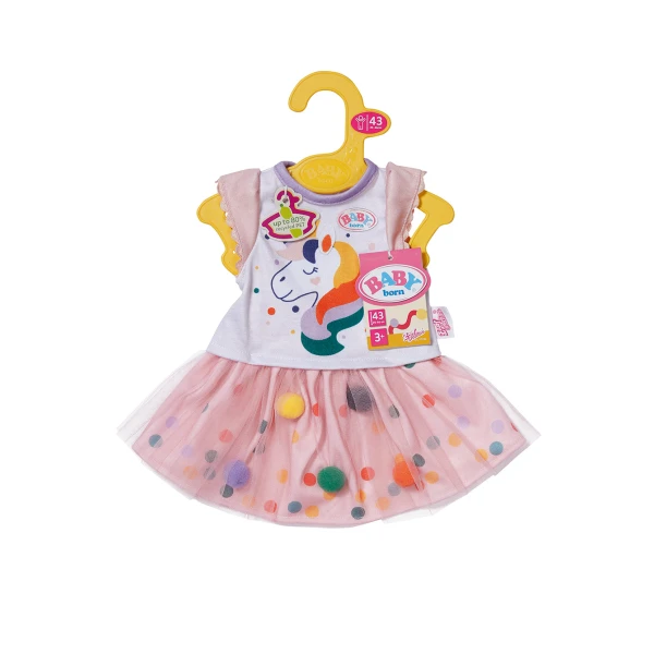 ZAPF CREATION BABY BORN DRESS UNICORN 43 cm