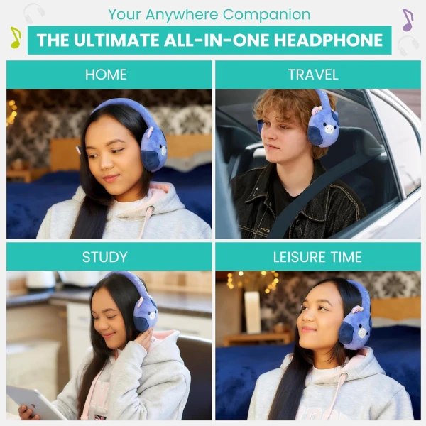 SQUISHMALLOWS PLUSH BLUETOOTH HEADPHONES - INGRED THE COW