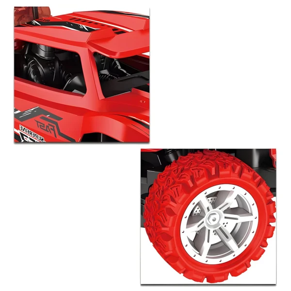 REMOTE CONTROLLED BUGGY CAR WITH USB 40MHZ WITH EXHAUST EFFECT - RED