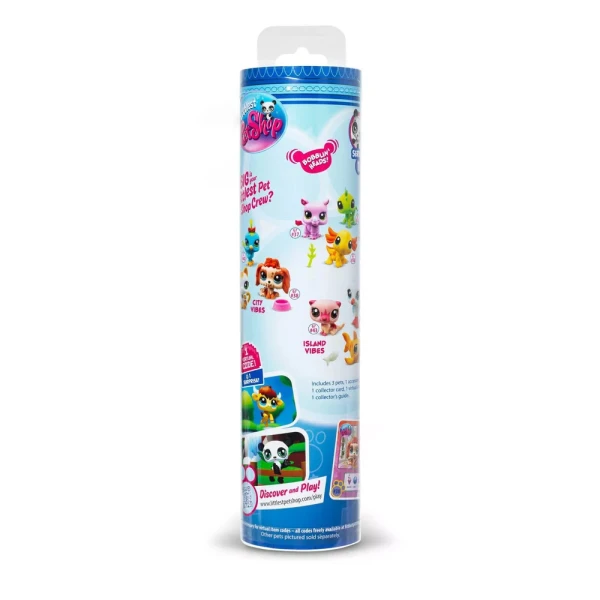 LITTLEST PETSHOP FIGURES 3 pcs. IN TUBE W1 - WILD VIBES