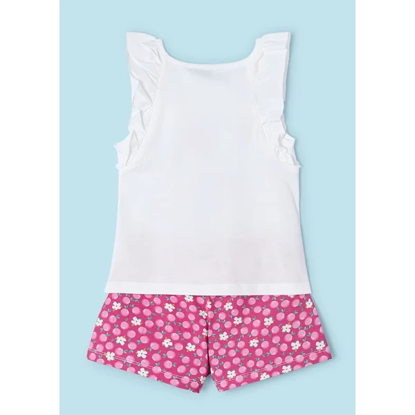 MAYORAL SET SHORT PANTS FRUITS FUCHSIA