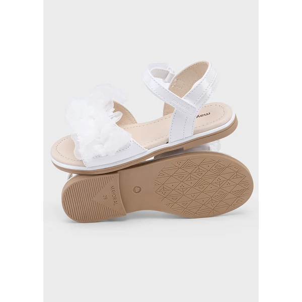 MAYORAL SANDALS PATENT LEATHER WHITE 