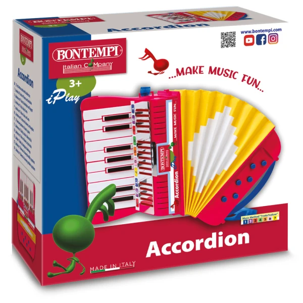 BONTEMPI ACCORDION WITH 17 KEYS AND 6 BASS BUTTONS