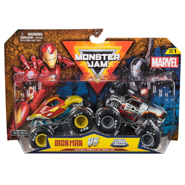 MONSTER JAM ΟΧΗΜΑΤΑ MARVEL 2 PACK 1:64 - 2 ΣΧΕΔΙΑ