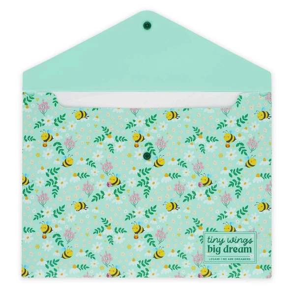 LEGAMI FOLDER WITH BUTTON FOLD & ORDER - BEE