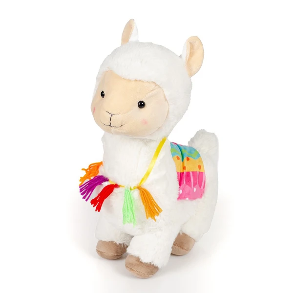PLUSH LLAMA WITH COLOURFUL SADDLE 38 cm - 2 DESIGNS