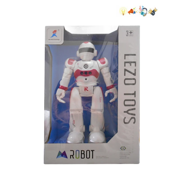 REMOTE CONTROL ROBOT WITH SOUNDS/LIGHTS - RED