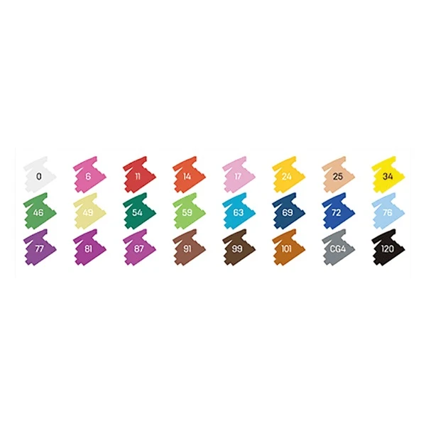 DELI DOUBLE-TIP WASHABLE DESIGN MARKERS IN PLASTIC CASE 24 COLORS