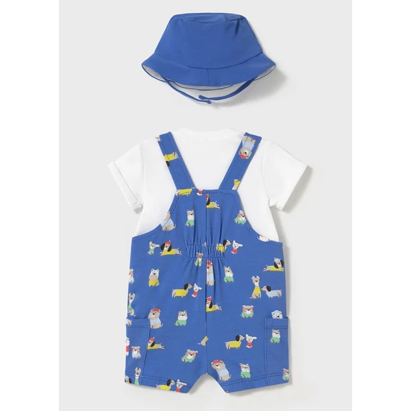 MAYORAL SET DUNGAREES WITH PRINT ELECTRIC BLUE