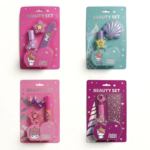 HAPPIHOBBI BEAUTY SET IN CARD SPARKLE LOVE - 4 DESIGNS