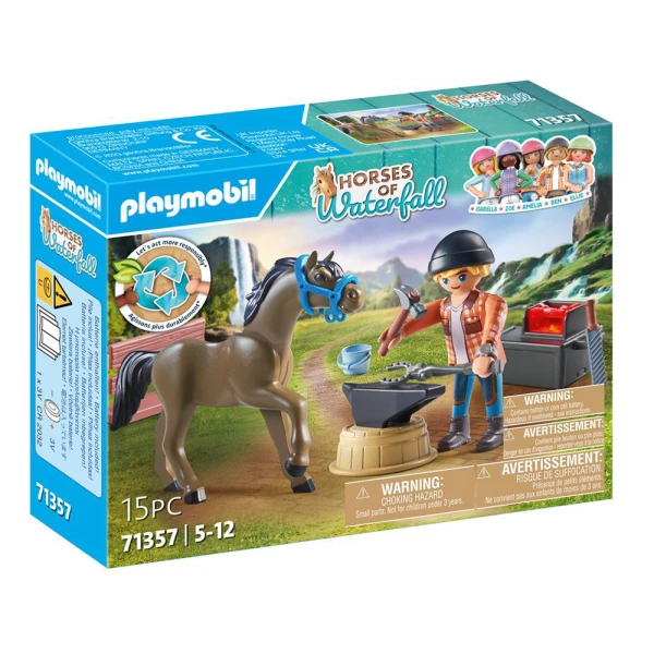 PLAYMOBIL HORSES OF THE WATERFALL FARRIER BEN AND ACHILLES