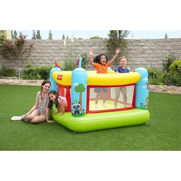 BESTWAY FISHER PRICE ΦΟΥΣΚΩΤΟ ΤΡΑΜΠΟΛΙΝΟ BOUNCETASTIC 175X173X135 εκ.