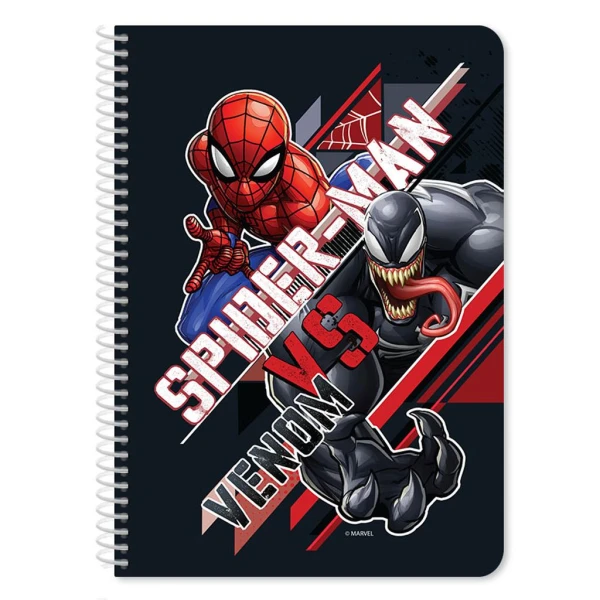 SPIRAL NOTEBOOK 17X25 2 THEMES 60 SHEETS SPIDERMAN - 2 DESIGNS