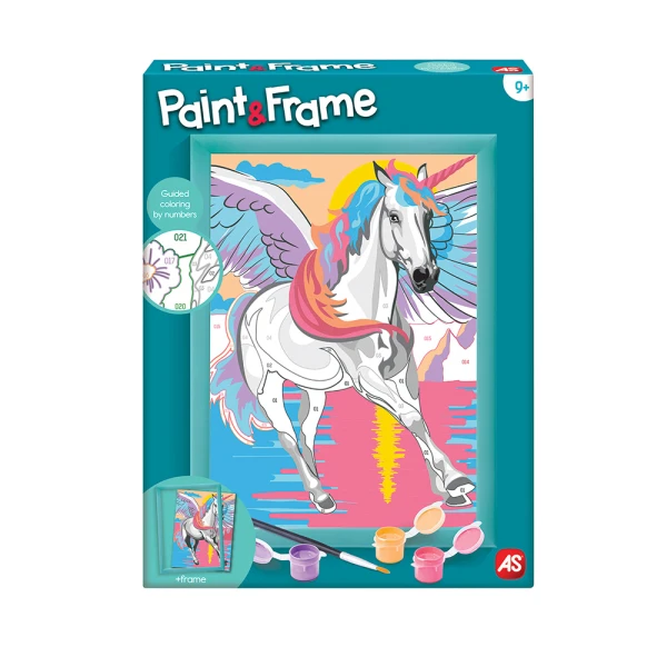 PAINT & FRAME PAINT BY NUMBERS MAGIC UNICORN FOR AGES 9+