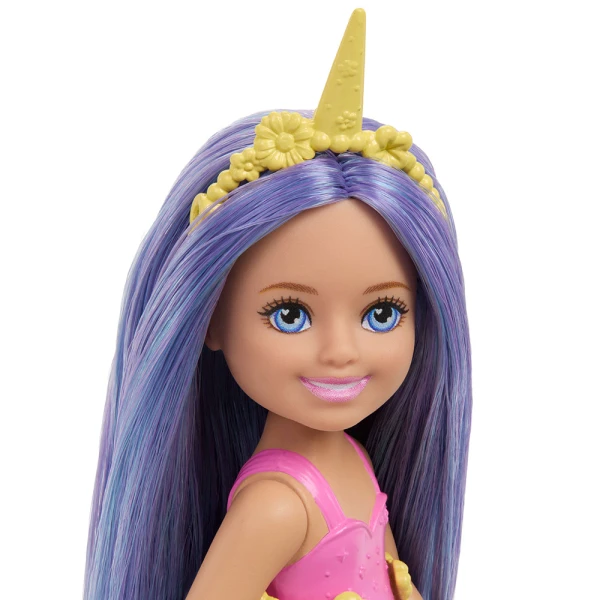 BARBIE ΚΟΥΚΛΑ CHELSEA ΠΑΡΑΜΥΘΕΝΙΟΣ ΚΟΣΜΟΣ - ΜΟΝΟΚΕΡΟΣ ΜΕ ΜΩΒ ΜΑΛΛΙΑ
